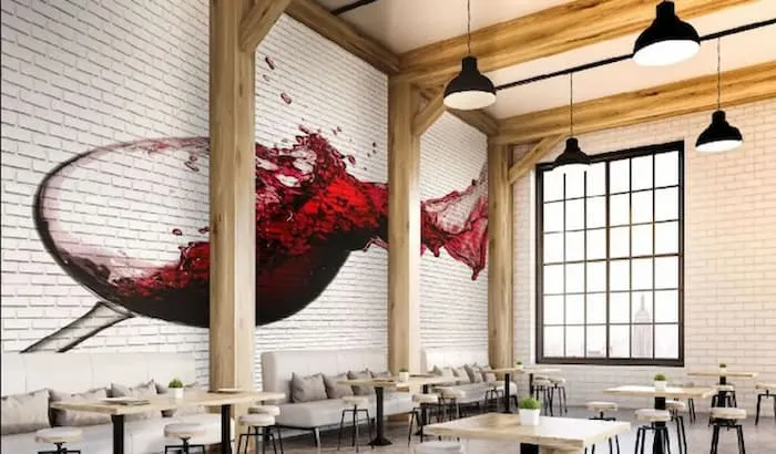 Wanddruck Restaurant